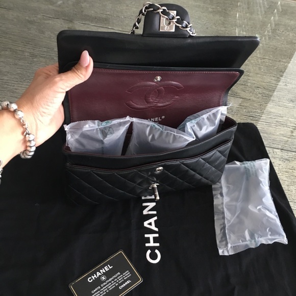 🖤CHANEL Classic Medium 🖤 black lamb leather ⭐️ - Picture 3 of 8